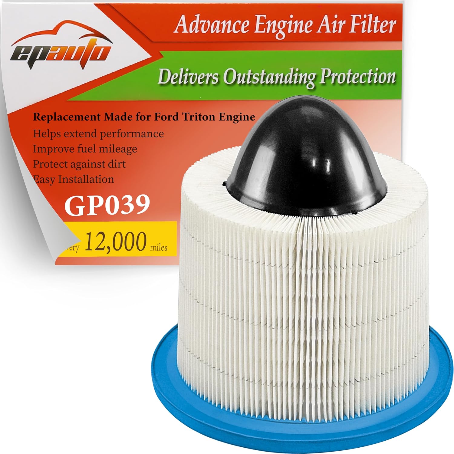 EPAuto GP039 Engine Air Filter (Replacement for Ford Triton Engines)