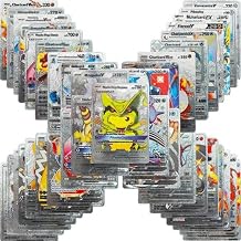Pokémon 55 pcs Cards Trading Cards Games Collection Cards Random Styles, Pok é mon Building Loan Monster Rare Collectible Cards, Pok é mon Collectible Cards (Silvery)