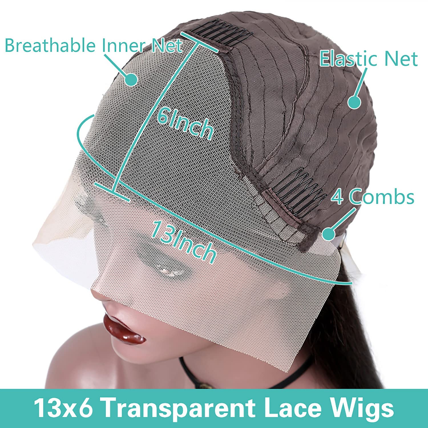 KAWAII 13X6 HD Lace Front Wigs Human Hair Pre Plucked Deep Curly Wave Brazilian Virgin Wigs with Baby Hair for Black Women Natural Black Color 180% Density 28 Inch