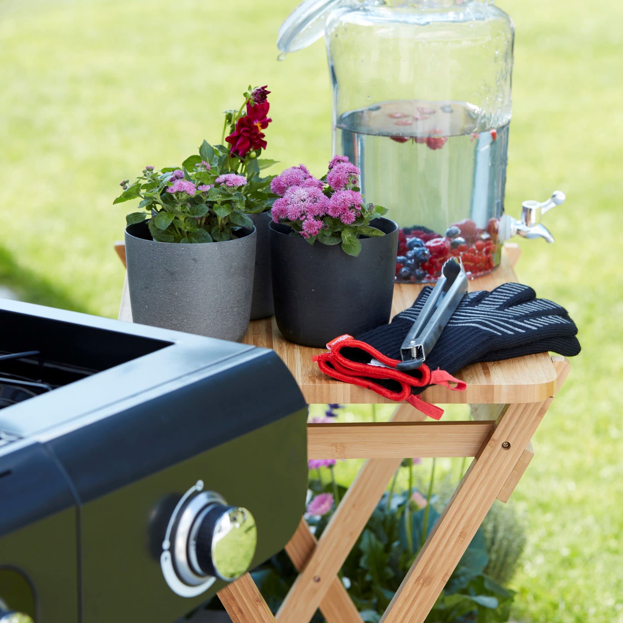 Barbecook Hitzebestaendige Grillhandschuhe, Premium Handschuhe Fuer BBQ, Grill, Kamin und Backofen in schwarz, 33 cm