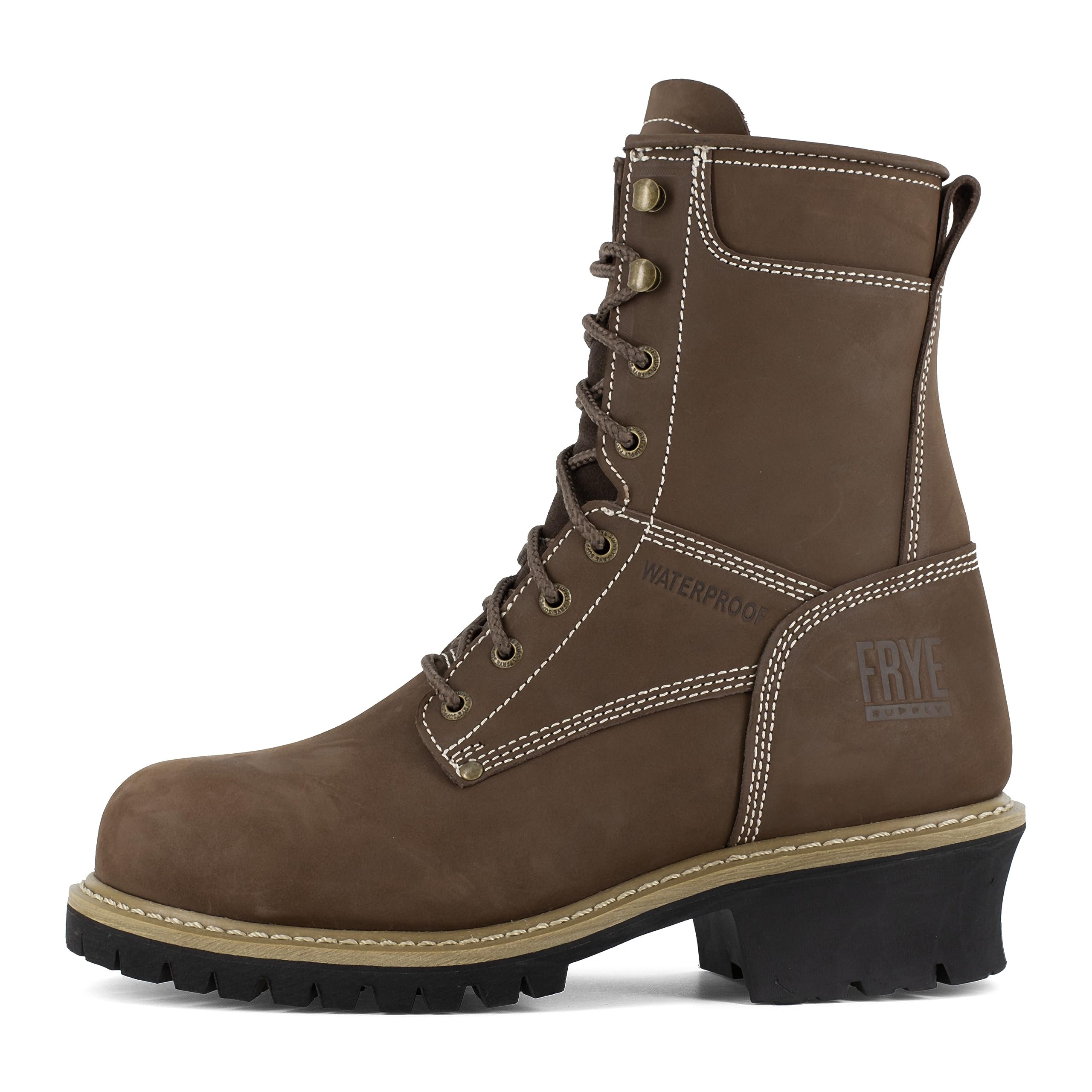 Frye Męskie buty ochronne do rejestrowania, Brązowy, 42-43 EU