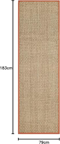 Vista 377 de SAFAVIEH Natural Fiber NF114A - Alfombra de hierba marina, tejido de canasta, con borde, para zonas de alto tráfico, sala de estar, dormitorio, 2