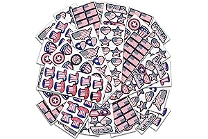 USA Flag Stickers for Kids - Over 1000 American Flag Stickers on 100 Sheets