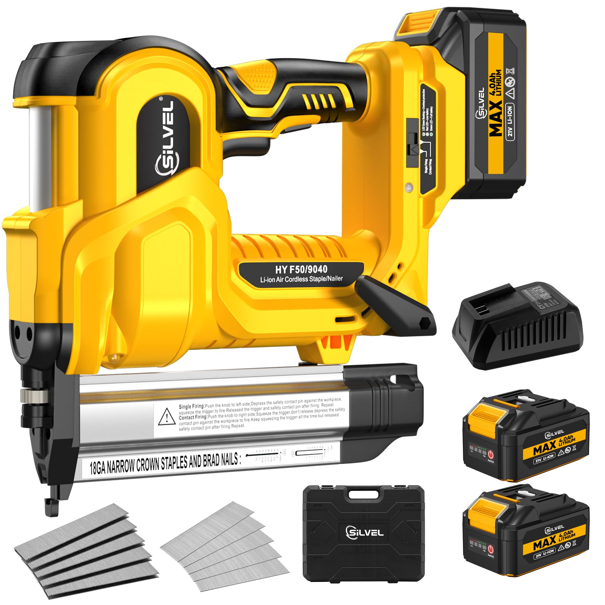 VEL⭐︎ SILVEL 18 Gauge Cordless Brad Nailer, 2 in 1 Cordless Nail