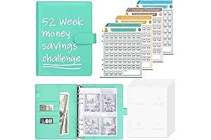 52 Weeks Savings Challenge Binder with Cash Envelopes