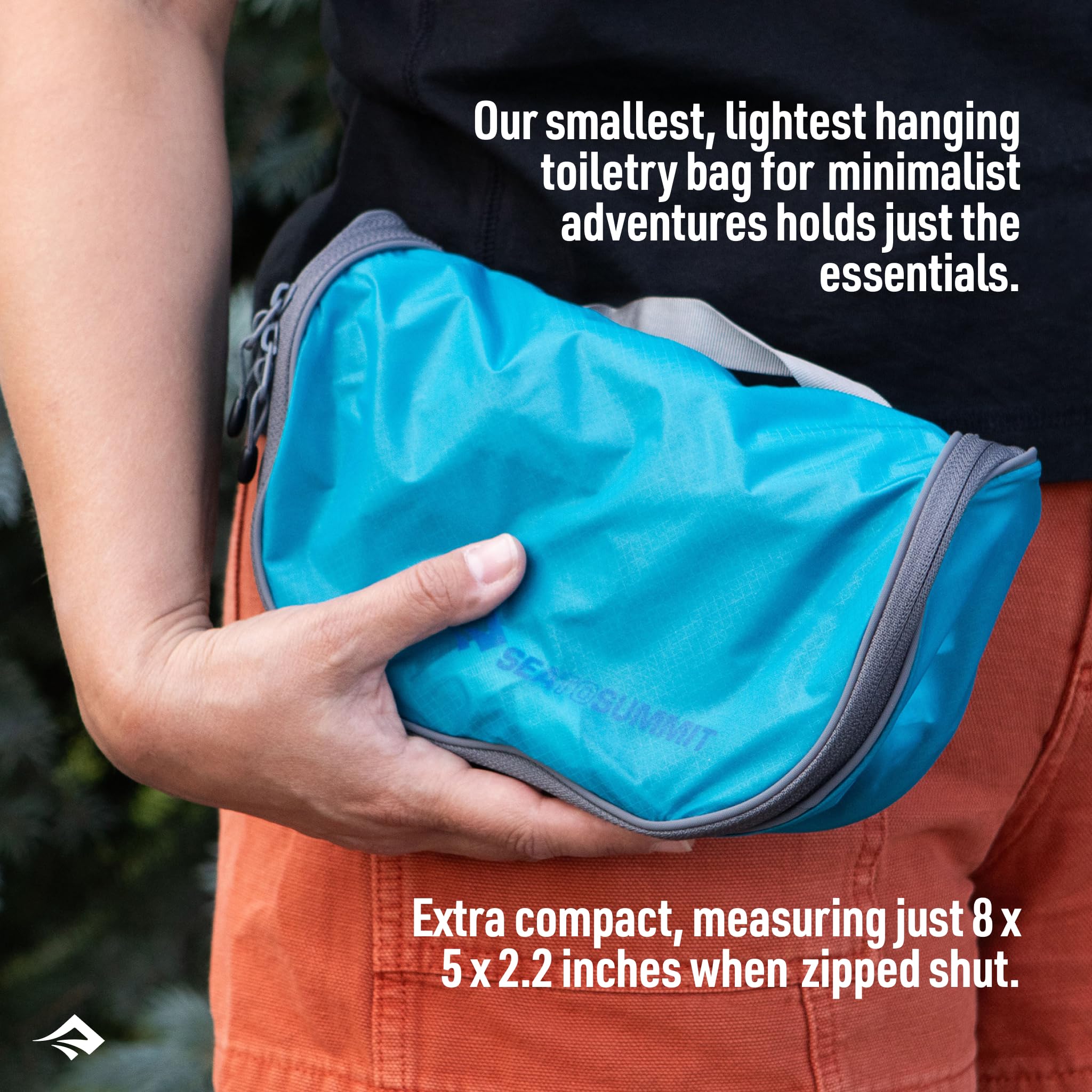 Sea to Summit TravellingLight - Neceser Colgante Organizador de Viaje para Hombres y Mujeres, Gris Peltre., S, Talla S: