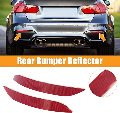 Miniatura 2 de X AUTOHAUX 1 par de parachoques trasero del coche Reflector cubierta izquierda derecha lado 63147314883 63147314884 para BMW X1 2013-2015