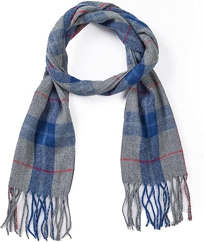 Miniatura 19 de Alpine Swiss Bufanda a cuadros para hombre, ultra suave, chal de invierno, cálido, ligero, para clima frío