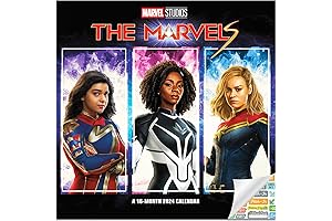 2024 Exclusive Captain Marvel Deluxe Wall Calendar with Marvel Avengers Stickers