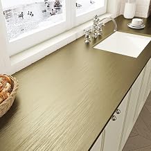 Bronze Stainless Steel Contact Paper Peel and Stick Countertops 15.7"118" Brushed Bronze Metallic Wallpaper Waterproof Self Adhesive Metal Vinyl Refrigerator Wrap for Appliance Cabinets