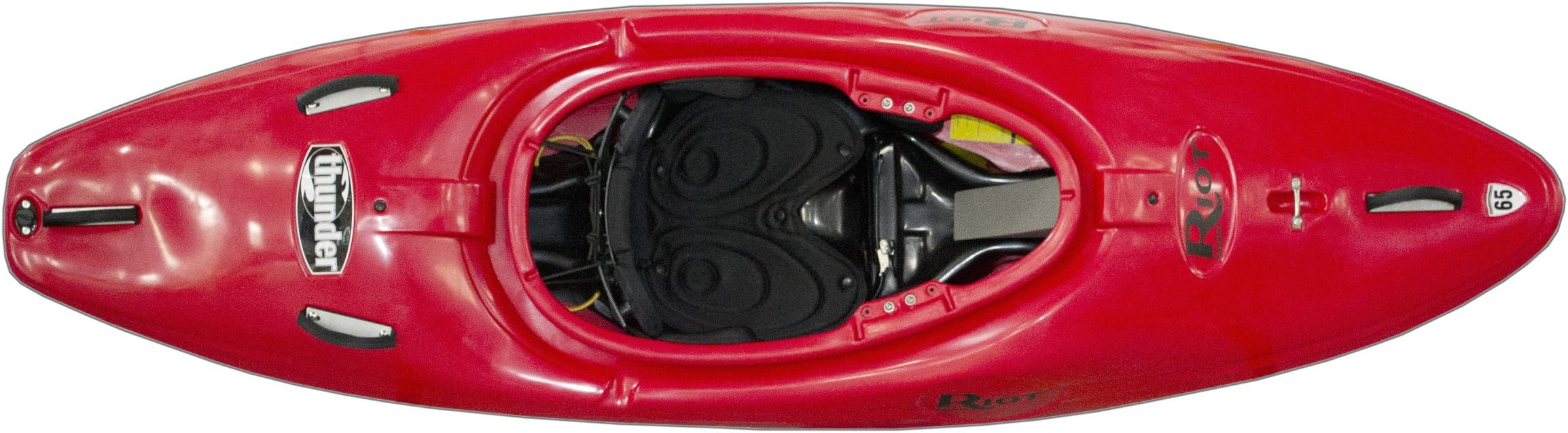 Riot Kayaks Thunder 65 Whitewater River Running Kayak (Red, 7-Feet)