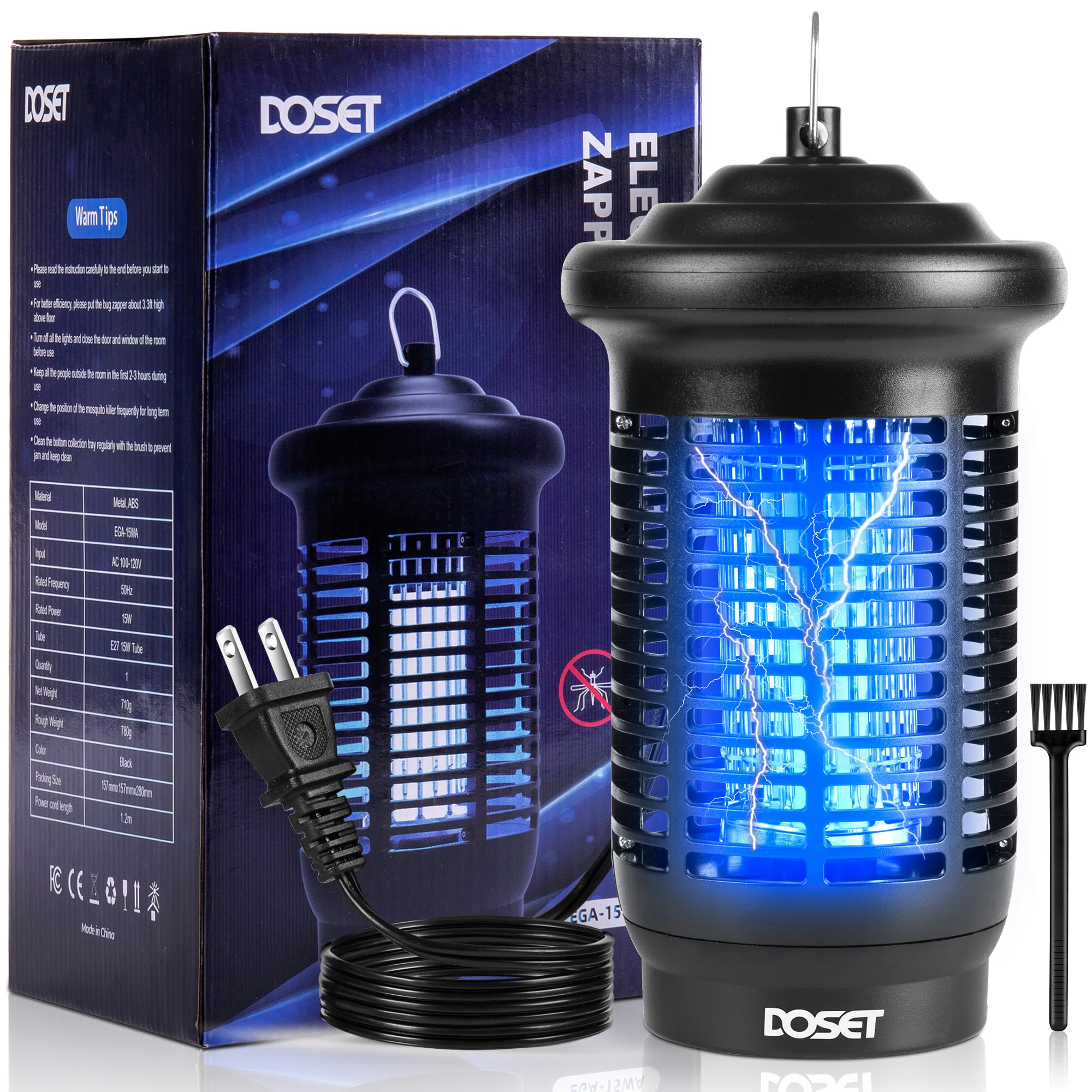 Bug Zapper, Mosquito Zapper Outdoor, Bug Zapper Outdoor Electric, Fly Zapper, Insect Fly Traps, Mosquito Killer for Patio, Need to be Plugged in