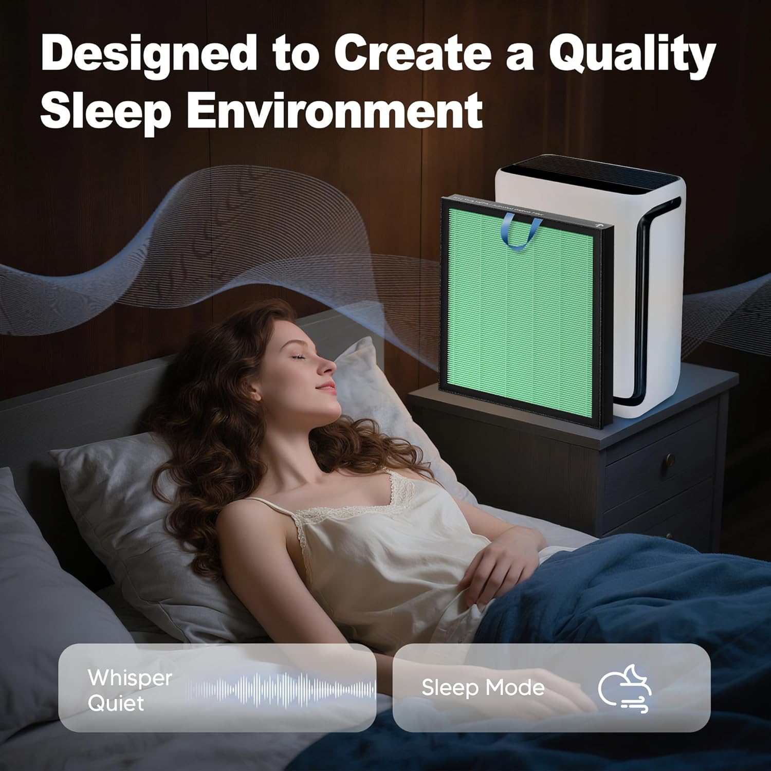 Vital 100S Toxin Absorber Replacement Filter for LEVOIT Vital 100S and Vital 100S-P Air Purifier, HEPA and High-Efficiency Activated Carbon Filter, Vital 100S-RF-TX, 2 Pack, Green - Image 8