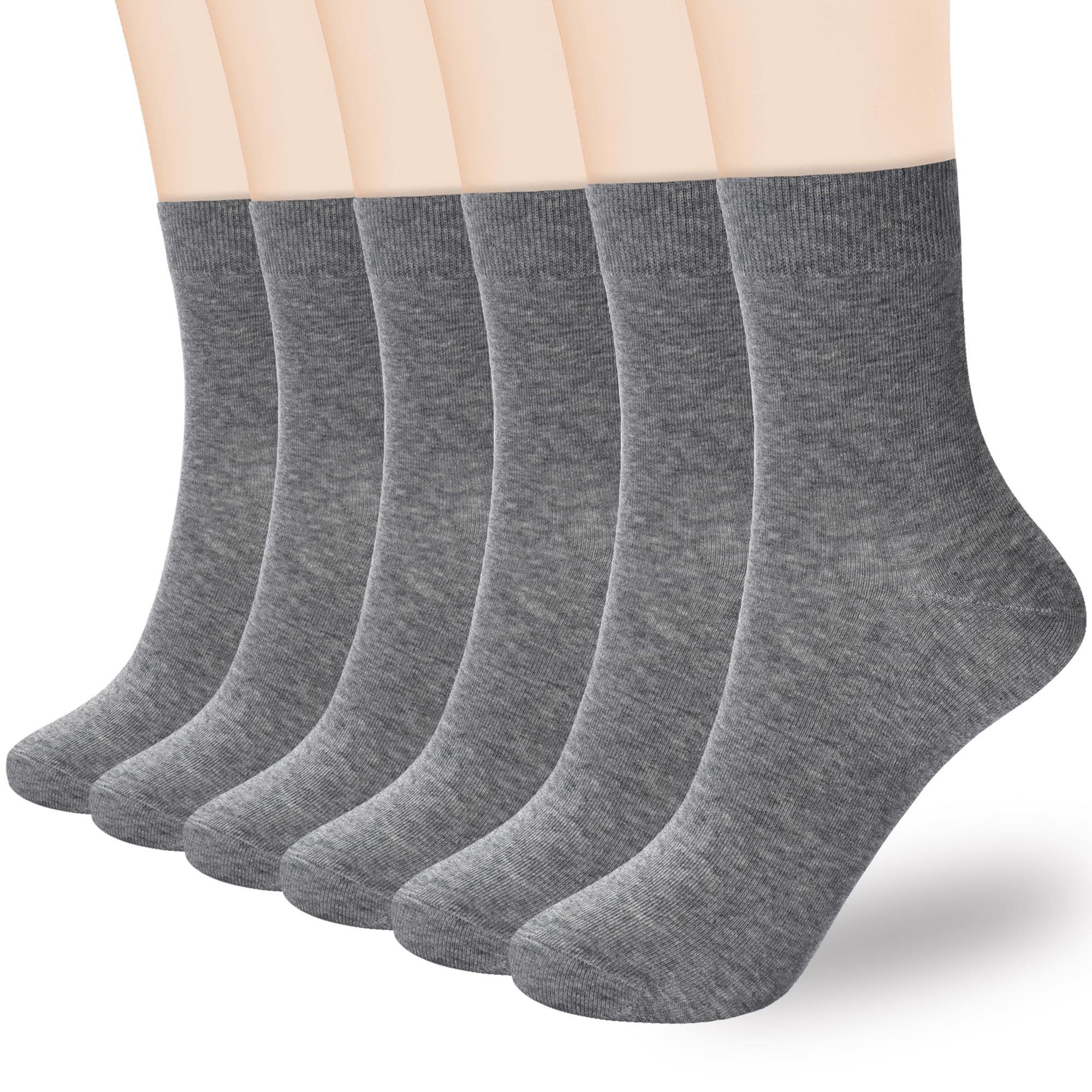 Corlap Women's Thin Above Ankle Socks-6Pairs Cotton Bootie Dress Crew Socks