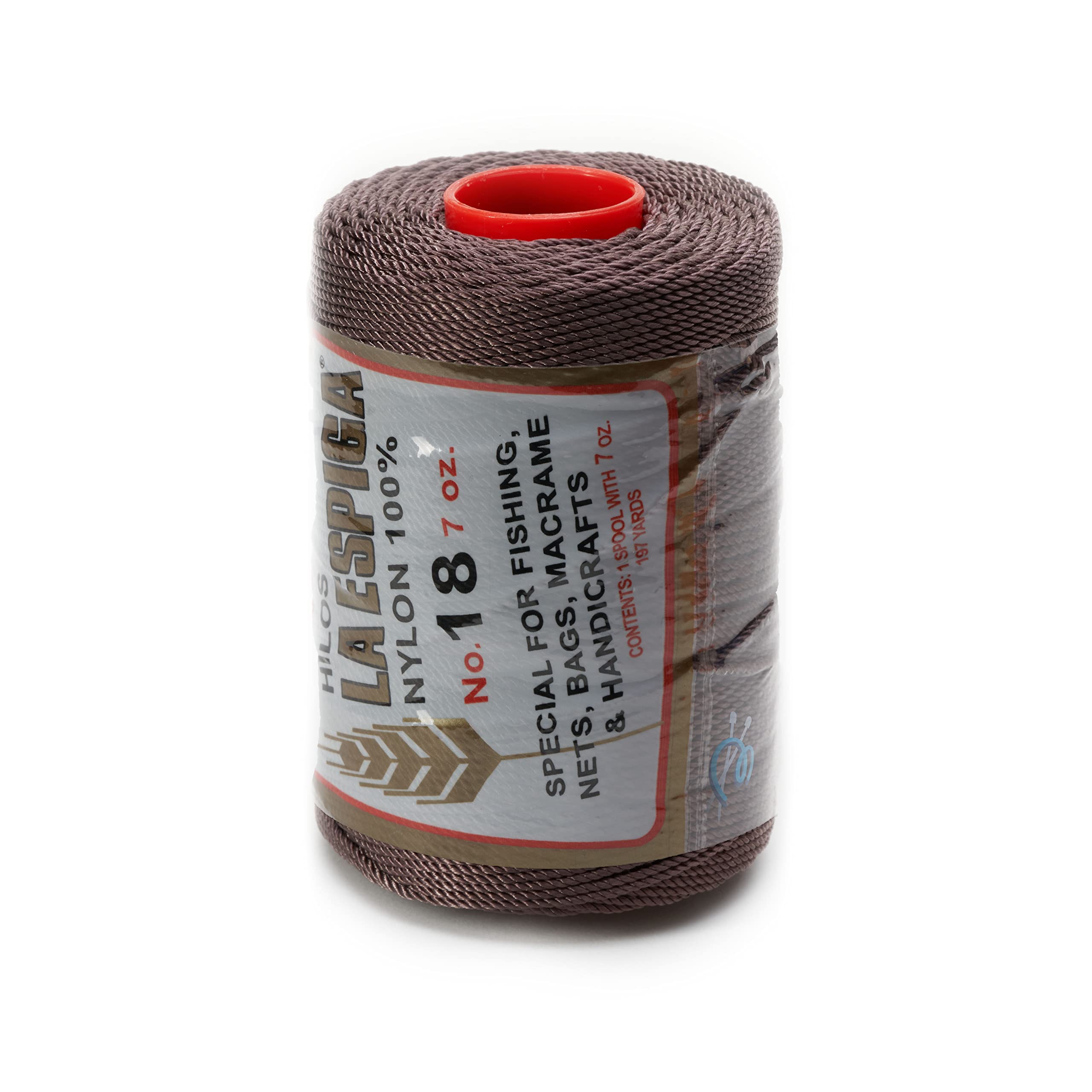 Espiga No.18-100% Nylon Omega String Cord for Knitting and Crochet - 47 Charcoal Grey