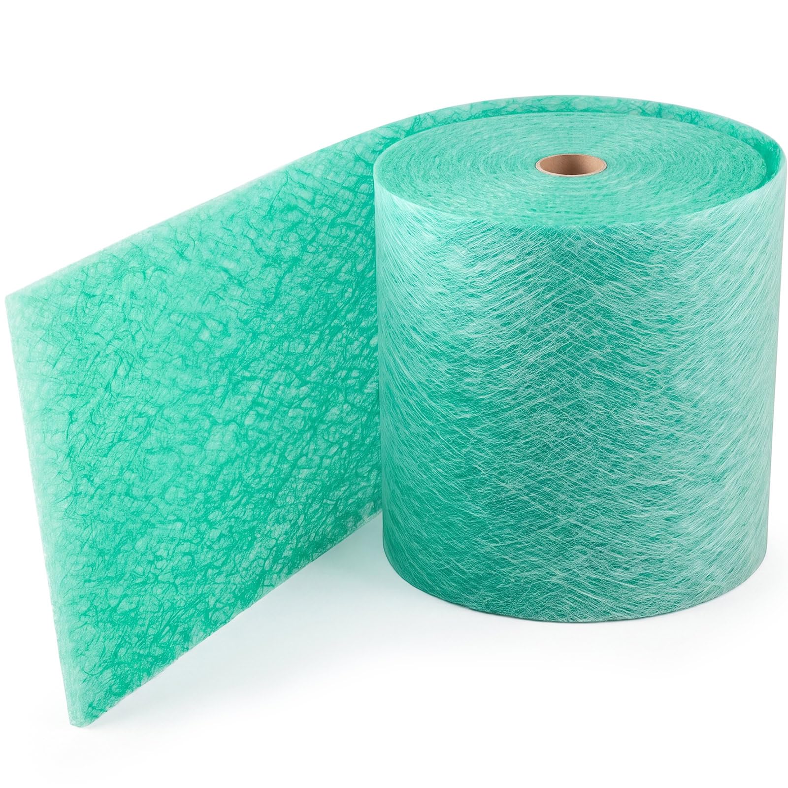 Lewtemi Rollo de filtro de escape de cabina de pintura, 20.5 pulgadas x 300 pies, 15 gramos de medios de fibra de vidrio verde para sobrepulverización de cabina de pulverización, sistemas de corriente