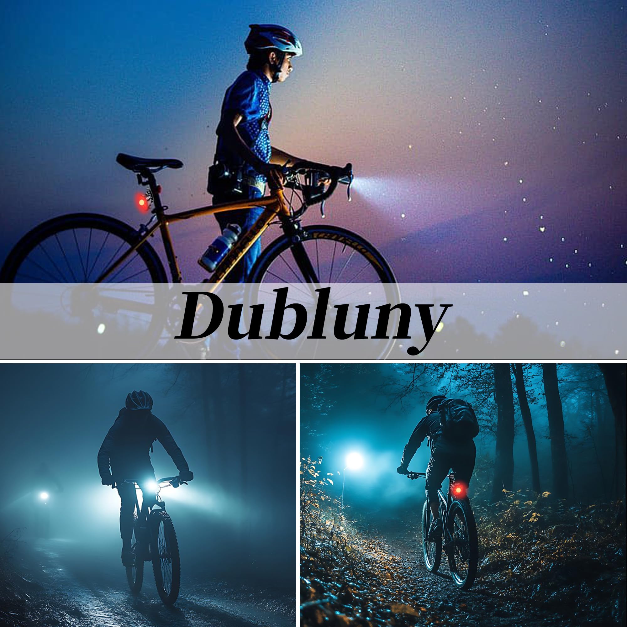 Luci per bicicletta [8+7 modalità], luci anteriori e posteriori super luminose, ultra luminose con faretto e proiettore, impermeabile IP65 e luci per scooter, facili da installare