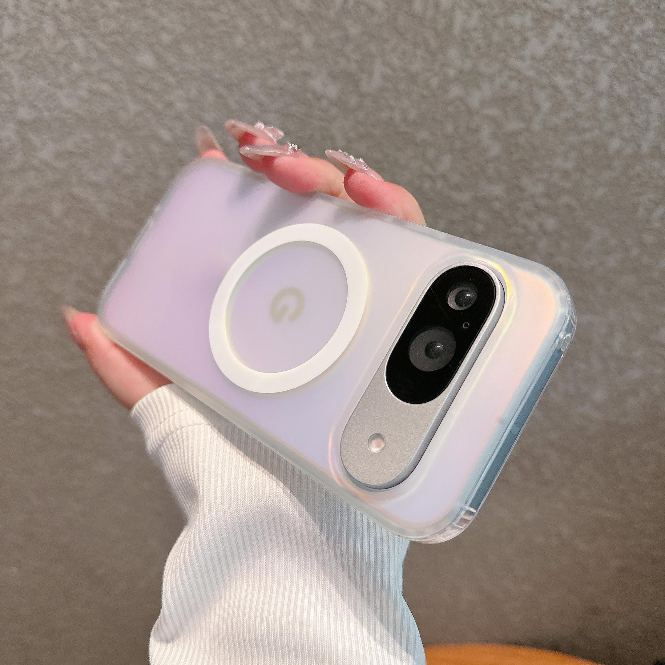 Magnetic for Google Pixel 10/10Pro Case Women, [Compatible with MagSafe], [Holographic Iridescent Color Changing Effect] Fashion Slim Cute and Unique