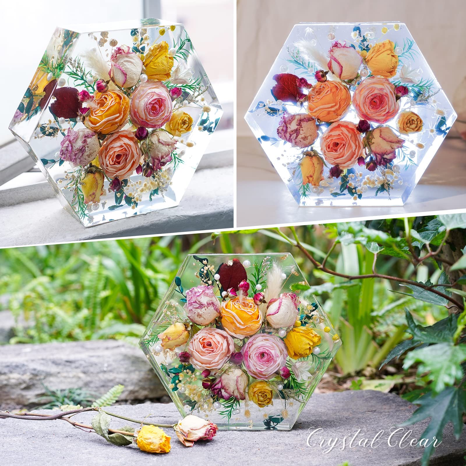 Buy LET'S RESIN Large Silicone Molds for Resin, Hexagon Resin Molds 7