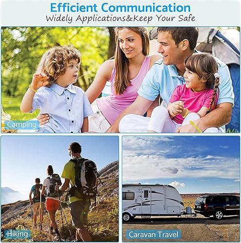 Miniatura 7 de Walkie Talkies para adultos, 3 piezas de Walkie Talkies inalámbricos VOX Radio de 2 vías de largo alcance portátil Walkie Talkies recargables con
