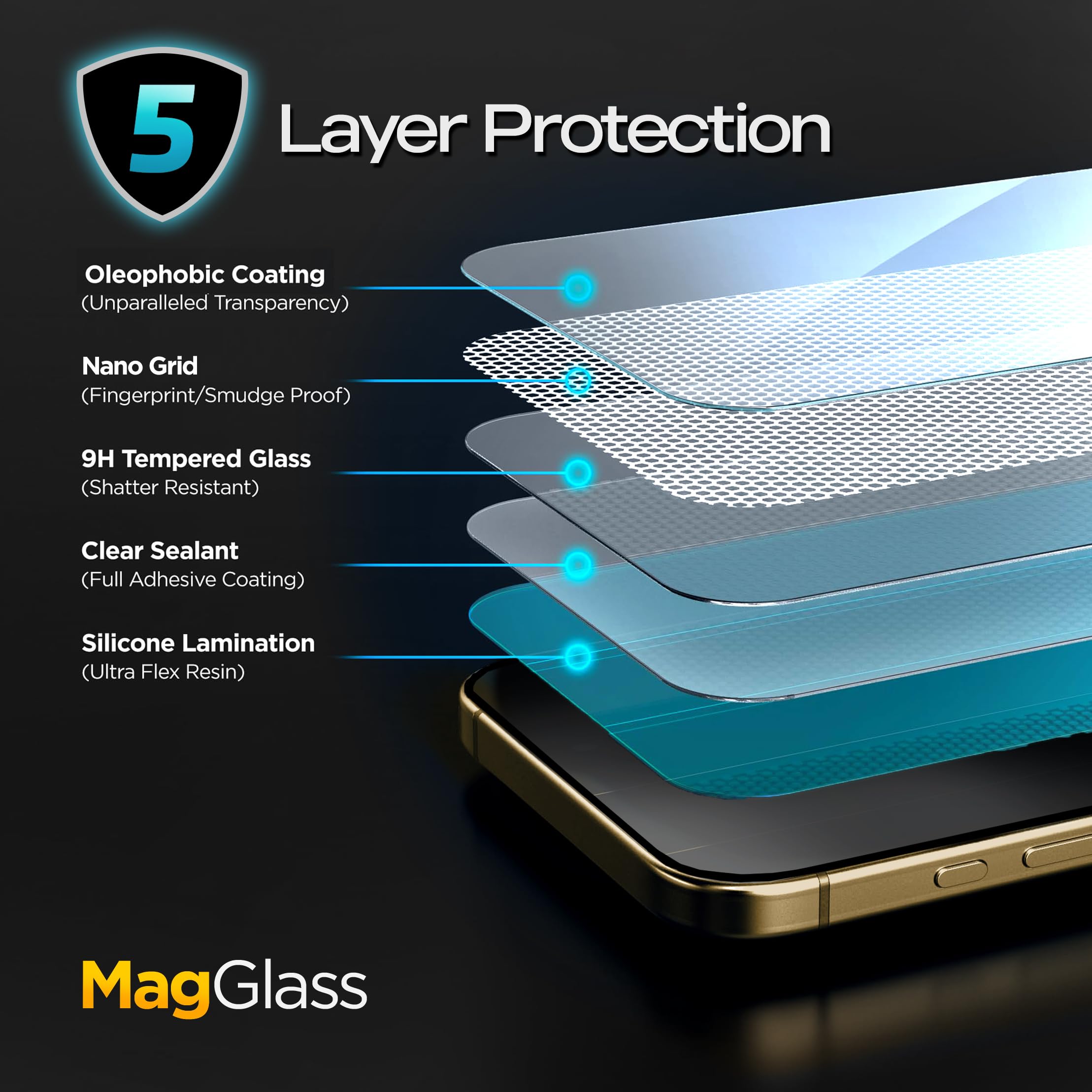 Encased DuraClip Coque pour iPhone 16 Pro avec étui et protection d'écran en verre trempé