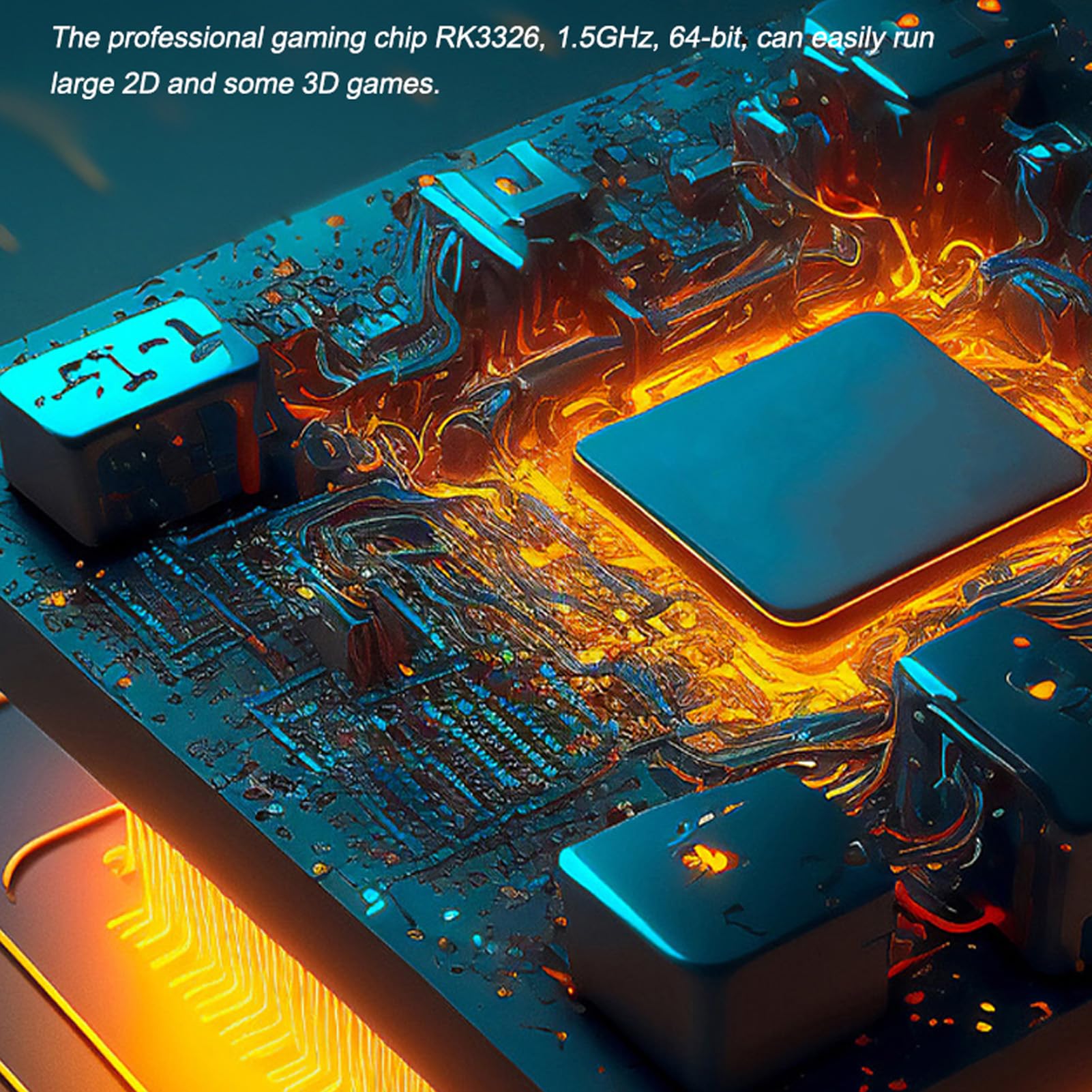 Przenośna Konsola do Gier Wideo, Open Source 1,5 GHz 64 Dual Bits 3D Joysticks Handheld Console do Domu (128GB)
