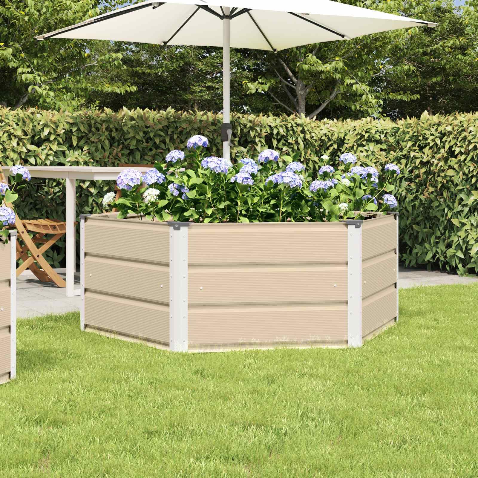 Pot de fleurs robuste pour jardin et terrasse anti déformation acier