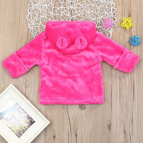 Miniatura 4 de Noubeau Gorro de forro polar con capucha y cremallera para bebés, niños y niñas, abrigo cálido para otoño e invierno