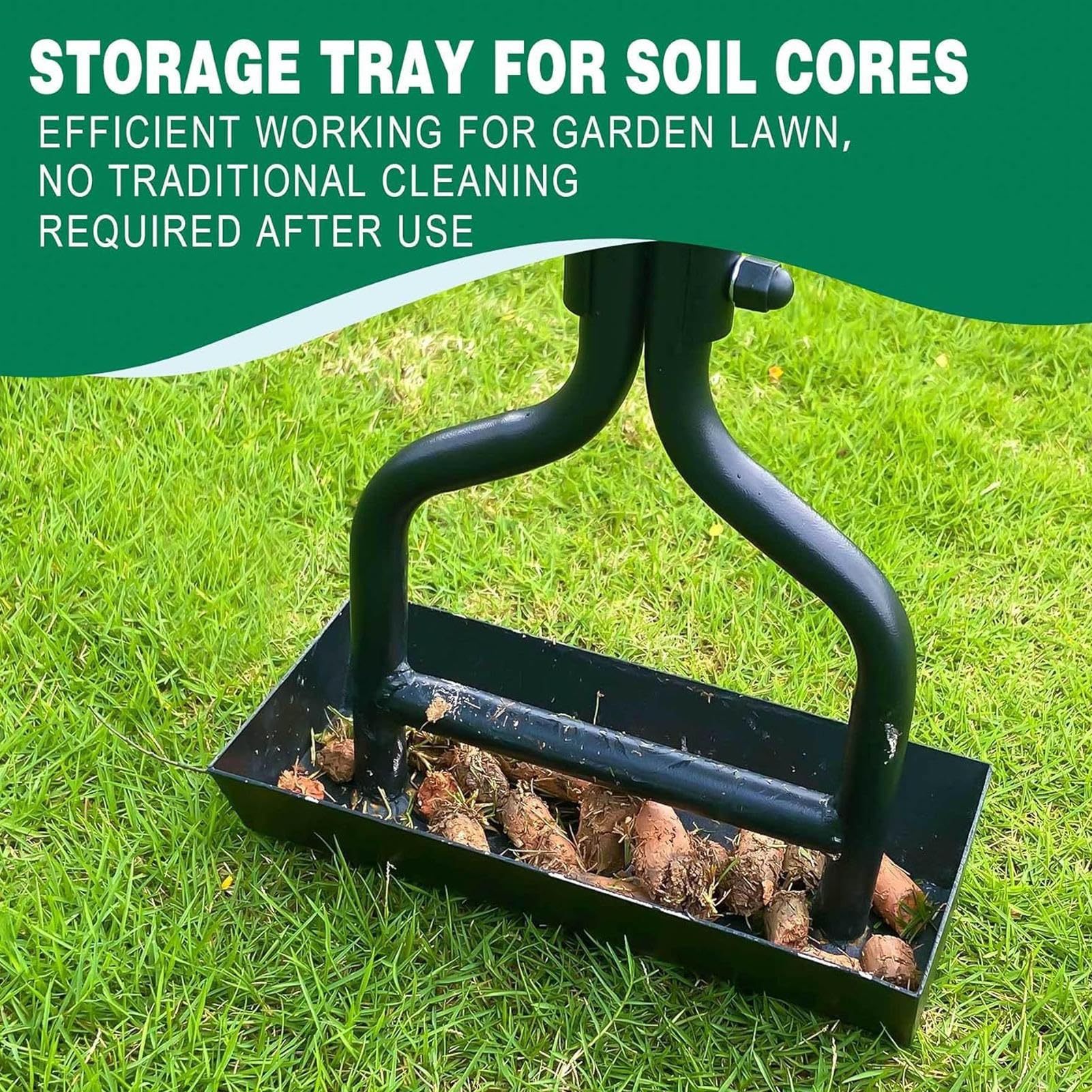 Aeratore Da Prato Carotatore Metallico Dissodante e Cura del Prato | Manuale da giardino in metallo, attrezzatura per la cura del prato per appassionati, agricoltori