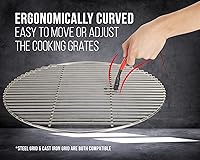 Vista 4 de Herramienta elevadora universal para parrilla, manejo de superficies calientes, agarre elevador de rejilla de cocción con mango de revestimiento