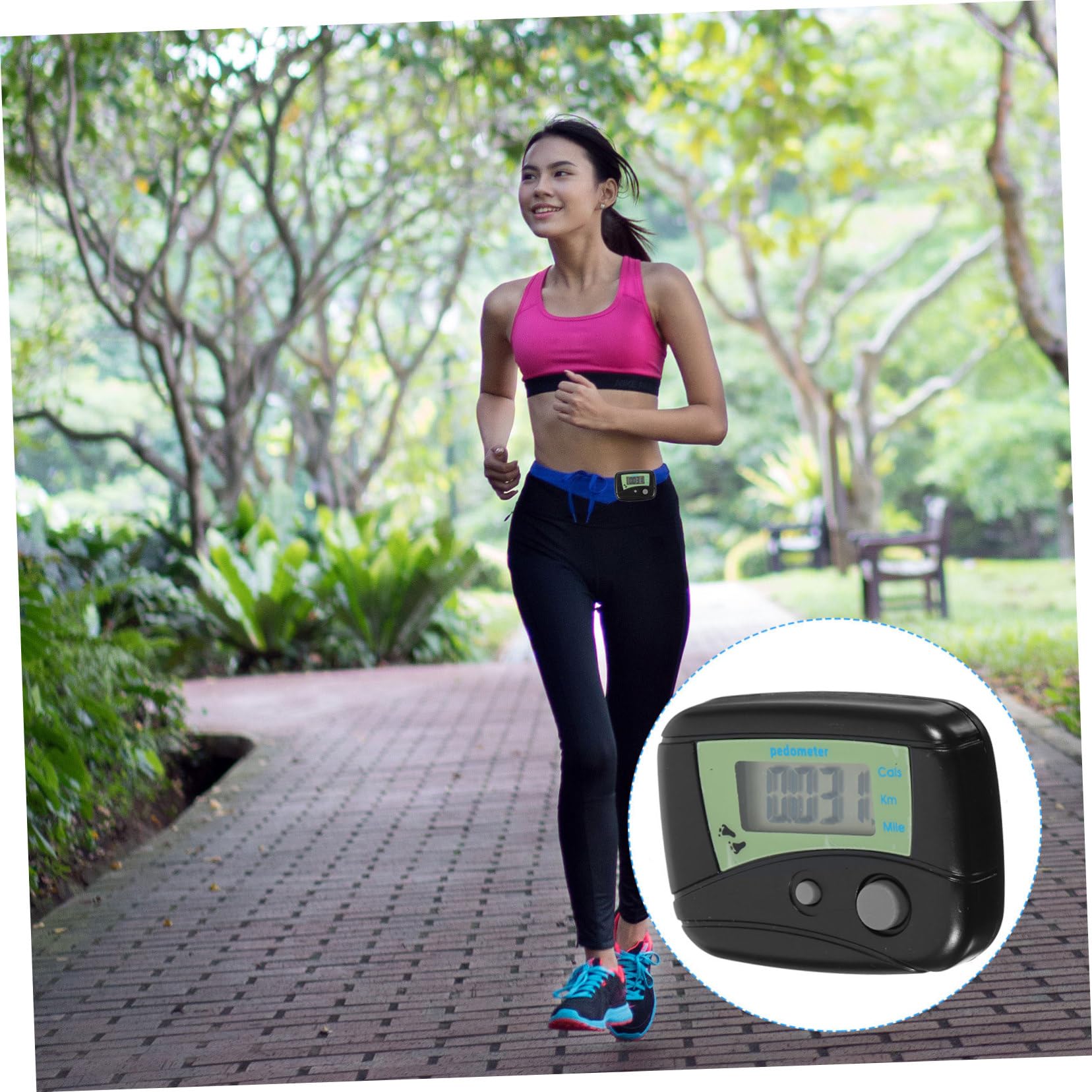 Lot de 10 Podomètres Multifonctions Compteur De Numérique Compteur De Distance Calories Portable pour Ceinture Noir