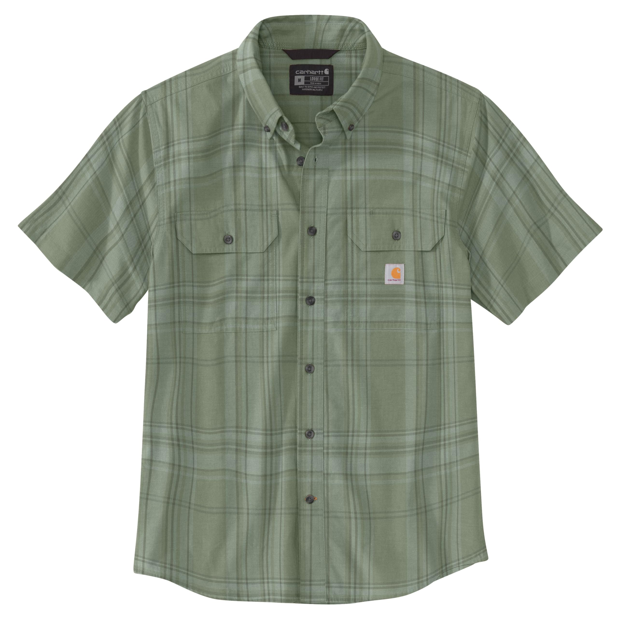 Carhartt Loose Fit Midweight Short-Sleeve Plaid Shirt Camicia a Quadri a Maniche Corte di Peso Medio Ampio Uomo (Pacco da 1)