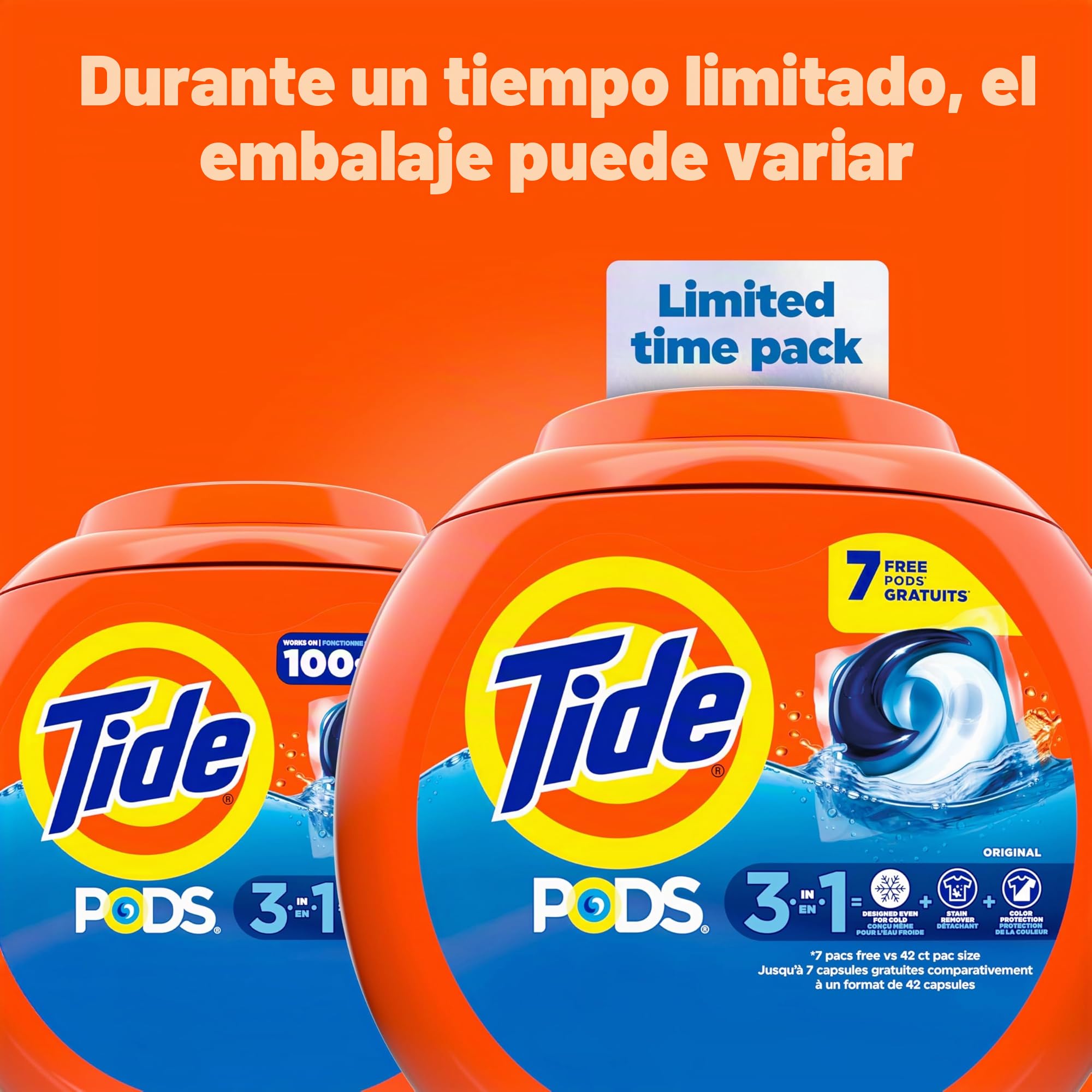 Tide Pods Orginal Tub, 42 unidades