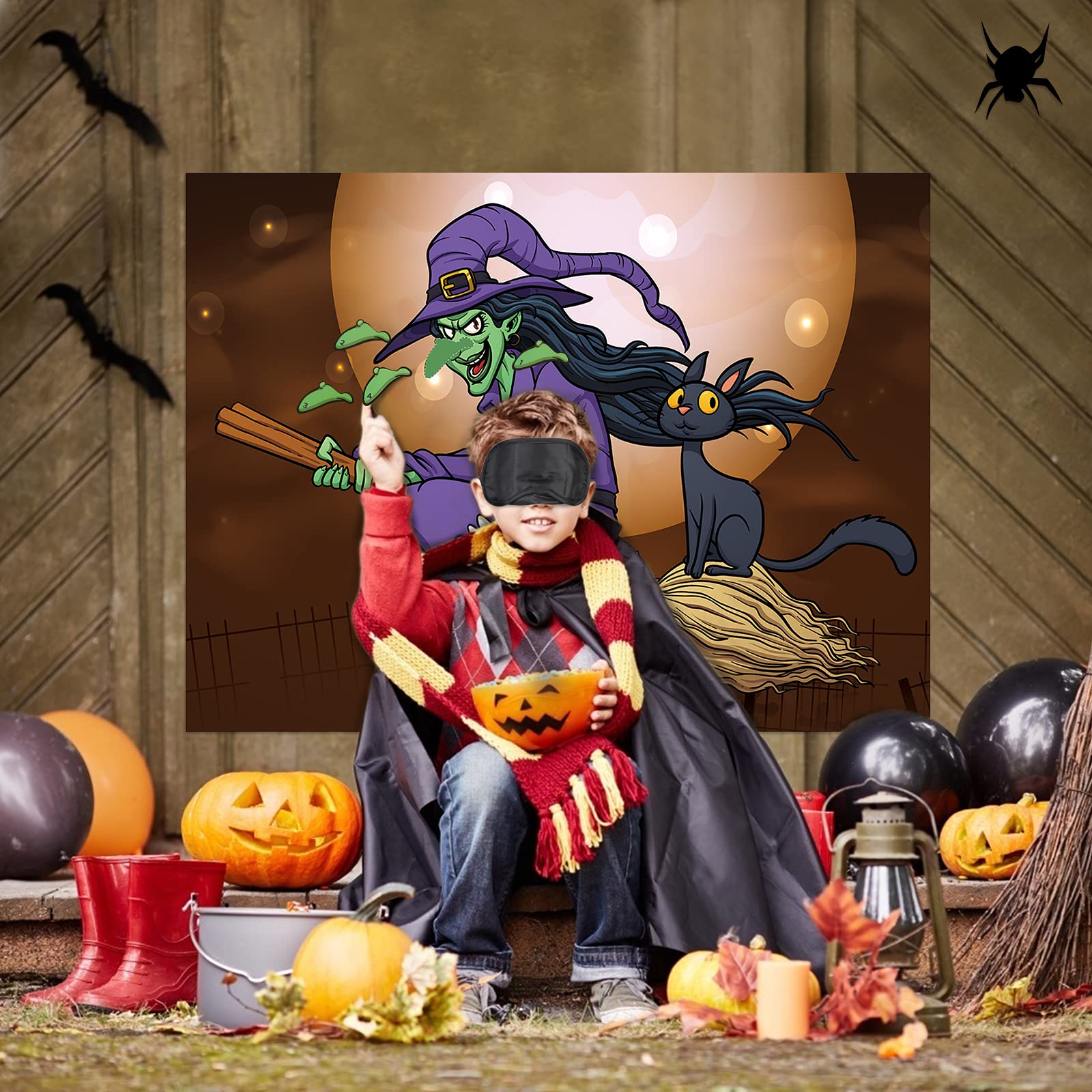 Pin The Nose Auf Den Kürbis – Halloween Party Spiel Mit Ballons & Aufklebern Für Kinder