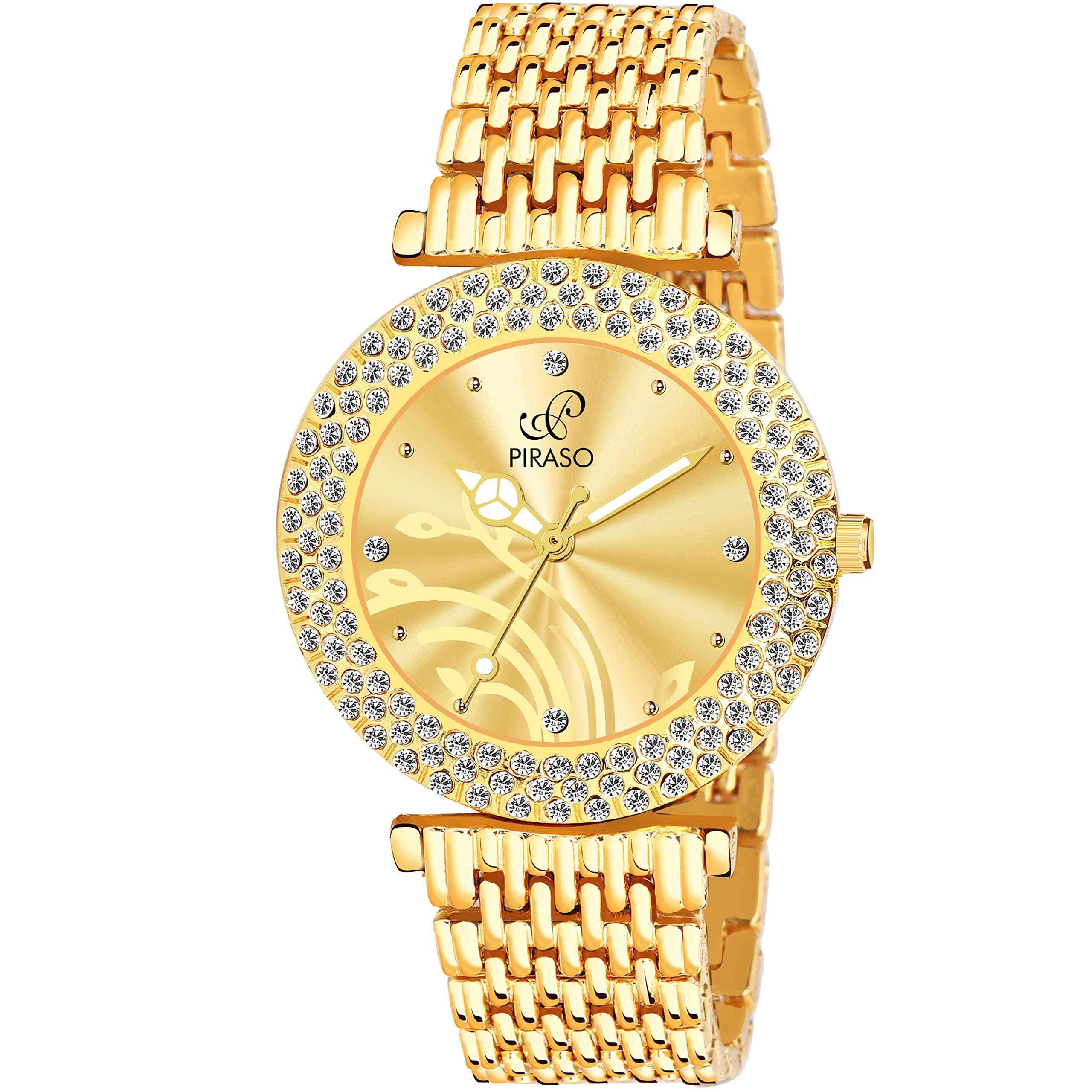 Golden Zuperia Diamond Studded Analog Watch for Women (B0BYVTCNZD) Amazon Price History, Amazon Price Tracker