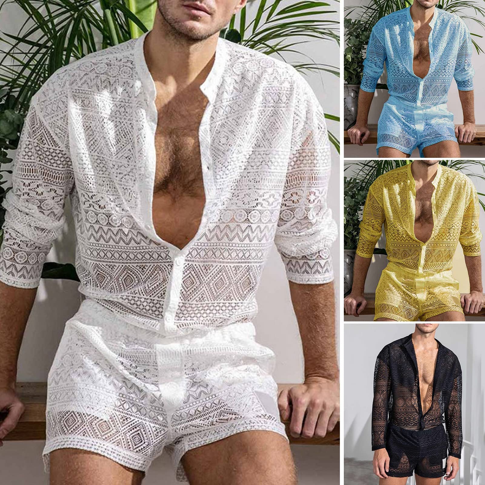 SHINROAD Short Homme Pailleté Genou – Short Décontracté Brillant Avec Poches, Taille Élastique, Coupe Ample Tendance – Look Streetwear Festif