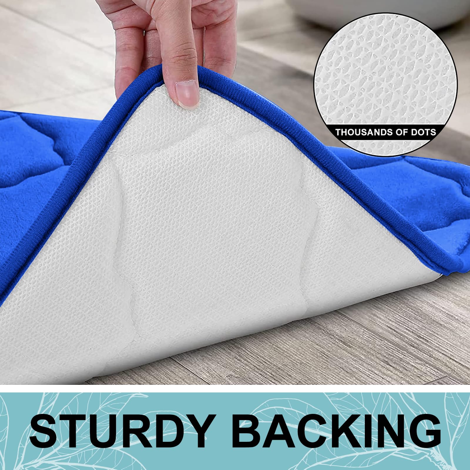 OLANLY Alfombra de baño de espuma viscoelástica de 47 x 20 pulgadas, suave y absorbente, antideslizante, cómoda, lavable a máquina, para suelo de baño, bañera, ducha y accesorios de decoración del