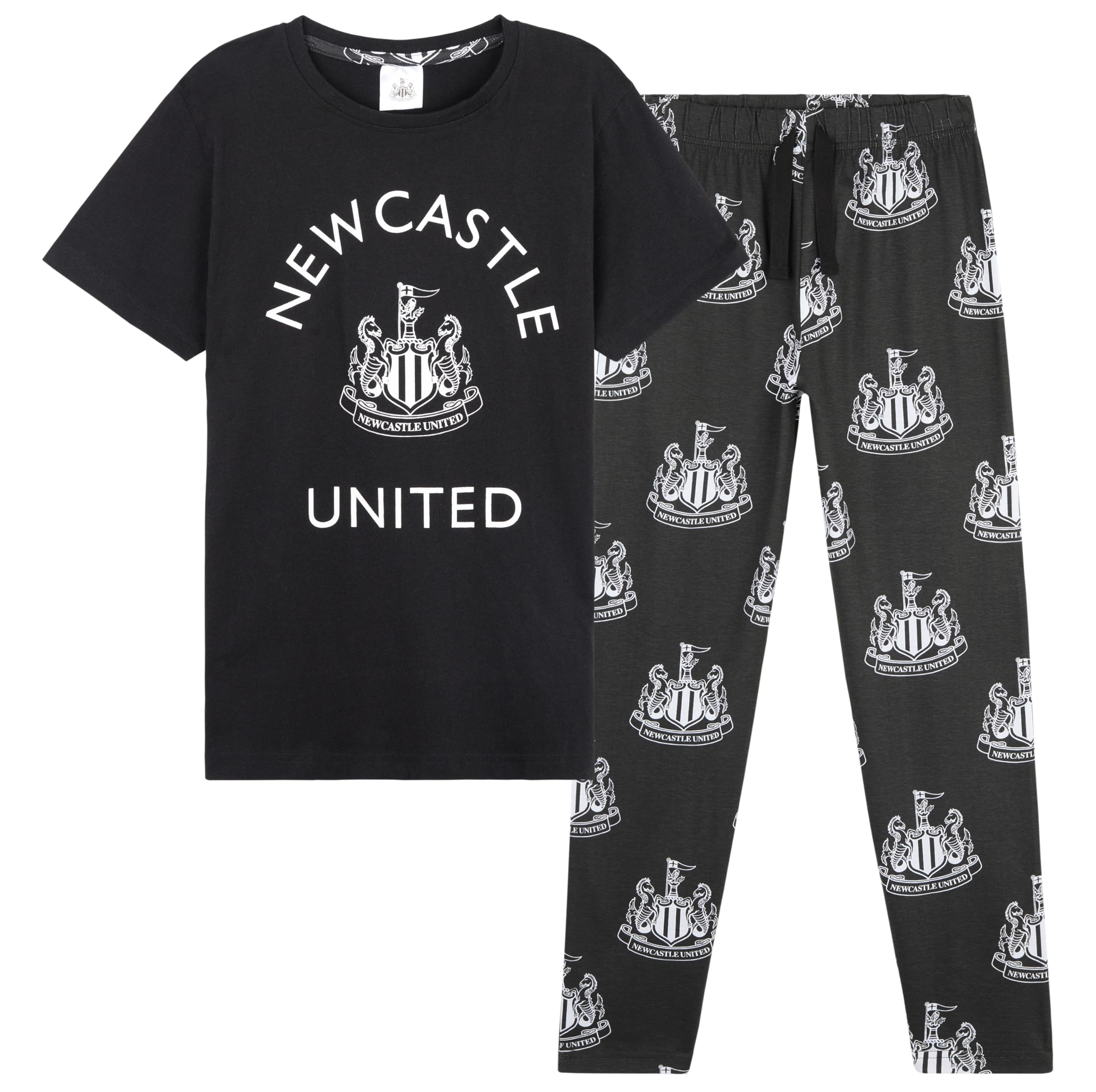 Newcastle United FC Boy's Pyjama Set - Black - 13-14 Years