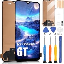 ARSSLY LCD Screen for OnePlus 6T Replacement for One Plus 6T A6010 A6013 LCD Display Touch Screen Digitizer Assembly with Repair (Black Incell, No Footprint)