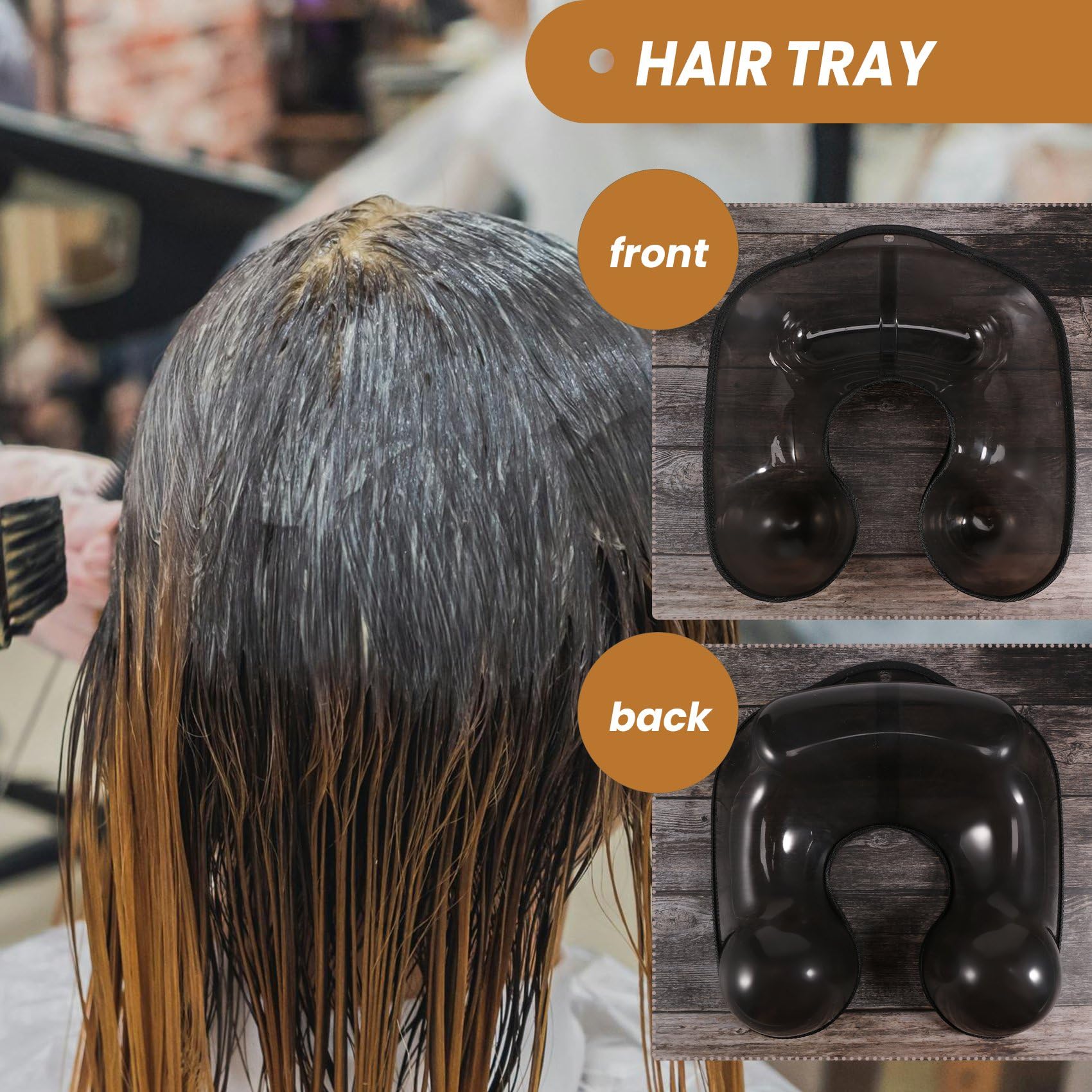 Peluquería Salon Bandeja Cuello Perm Contenedor Cuello Forma de Hombro Bandeja para Cabello Protección Ropa