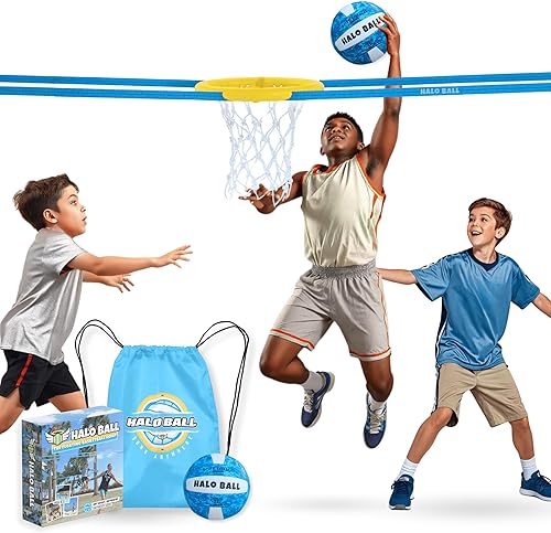 HALO BALL Aro de baloncesto portátil con altura ajustable Juega al aire libre flotante en la playa, césped, patio trasero, piscina, césped Nuevo