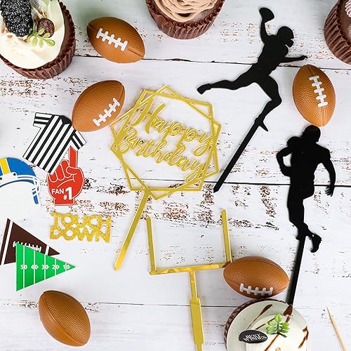 Miniatura 59 de Hooqict 26 piezas de decoraciones de pasteles de los años 80 y 90, decoraciones retro de los años 80 de hip hop con bolas de purpurina para cupcakes