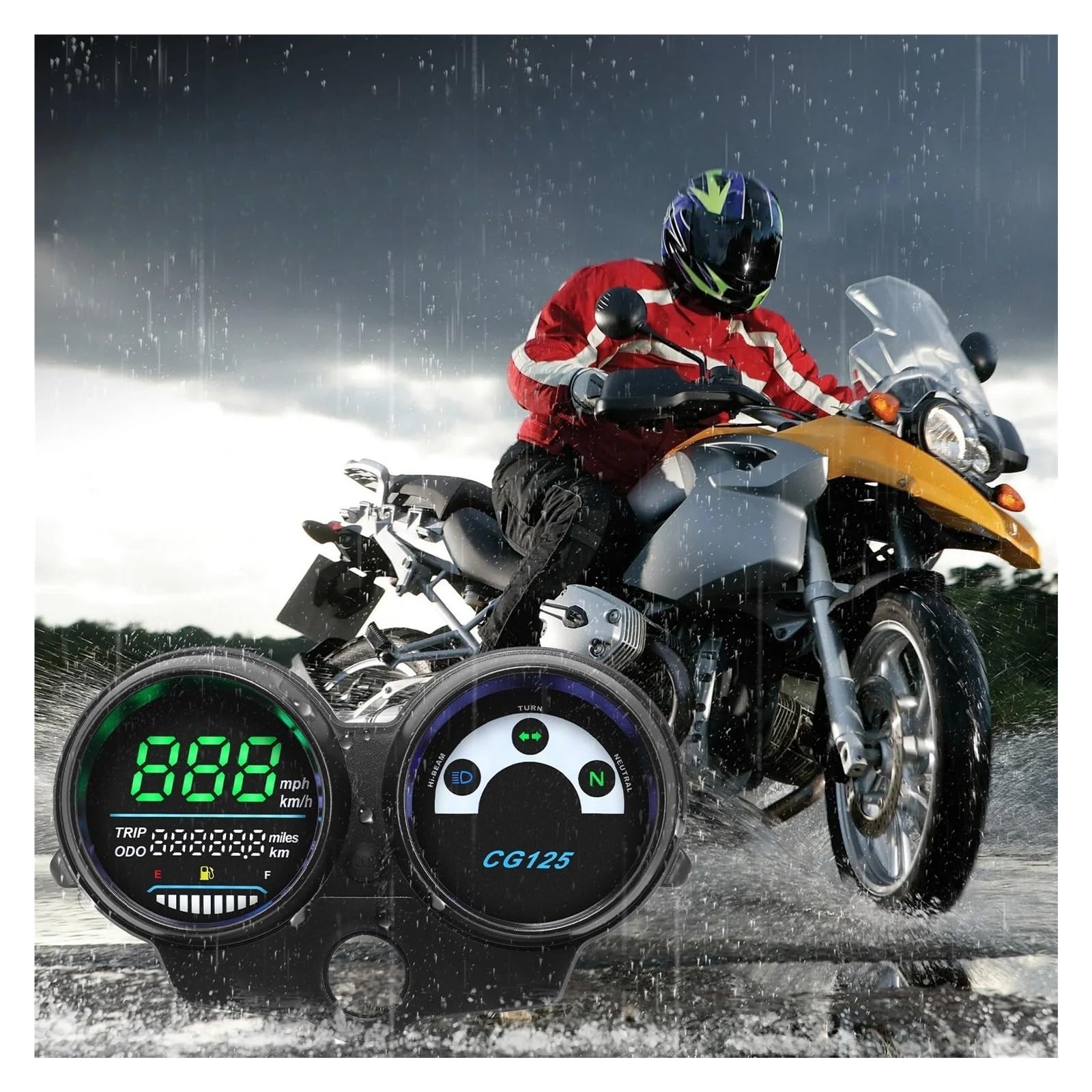 Digitale contagiri Contachilometri Digitale Per Cruscotto Moto Con Indicatore Livello Carburante Abbaglianti Indicatori Di Direzione Per CG125 Anno Dal 2000 Al 2008 Per Fan 125