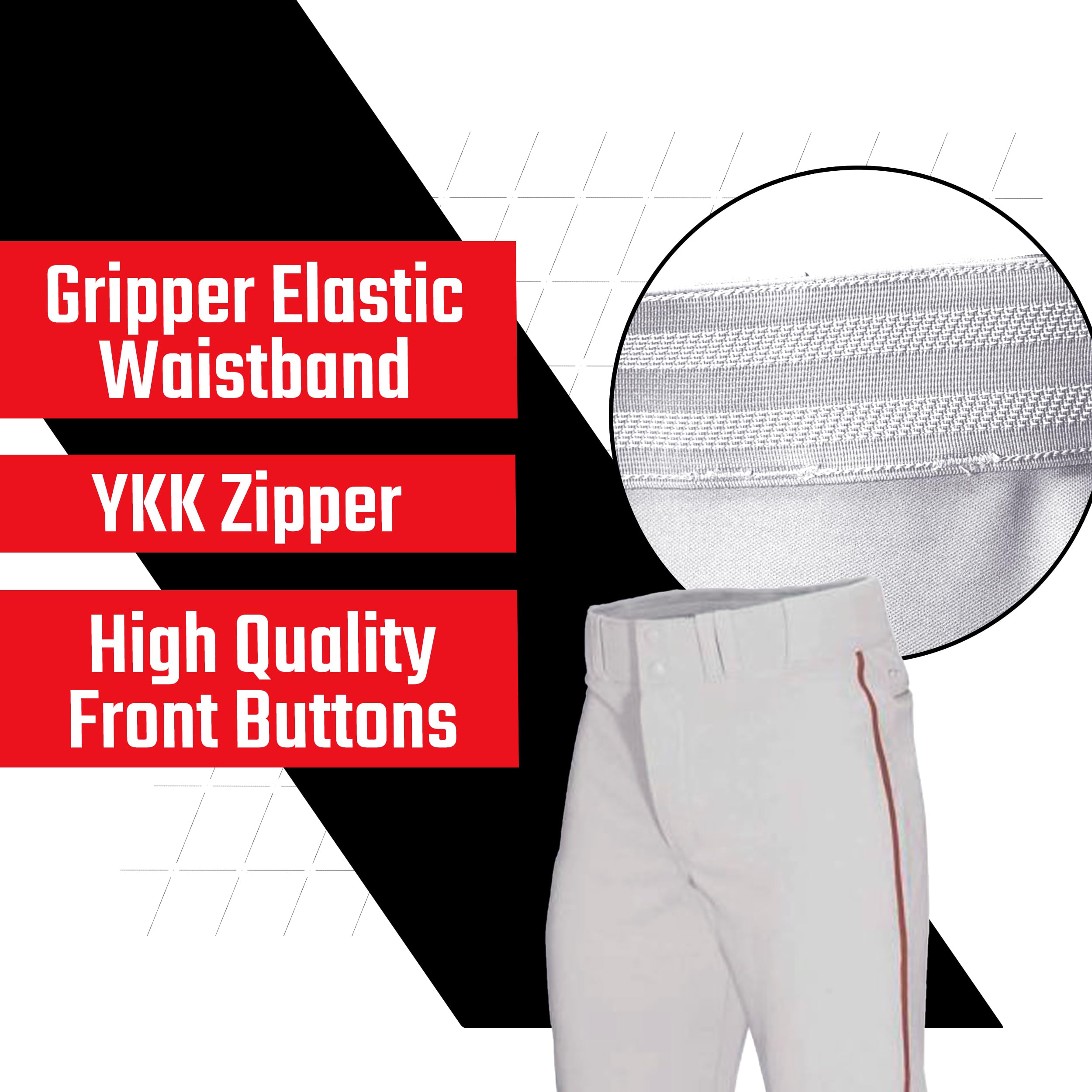 Baseball Express Men's Open Bottom, White | Maroon