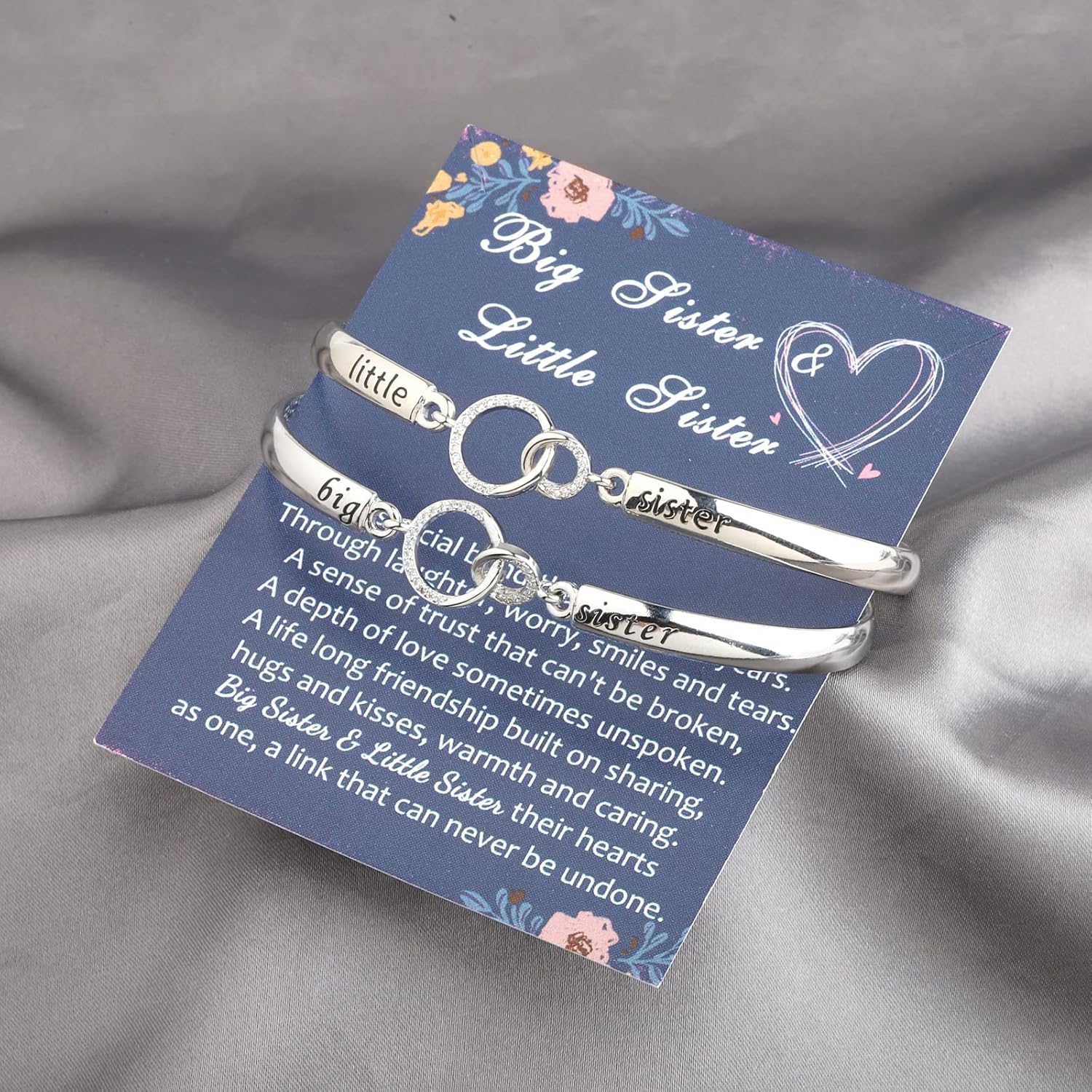 BNQL Big Sister Little Sister Bracelets Gifts Sister Bracelet for 2 Sister Jewelry from Sister Birthday Gifts - Image 7