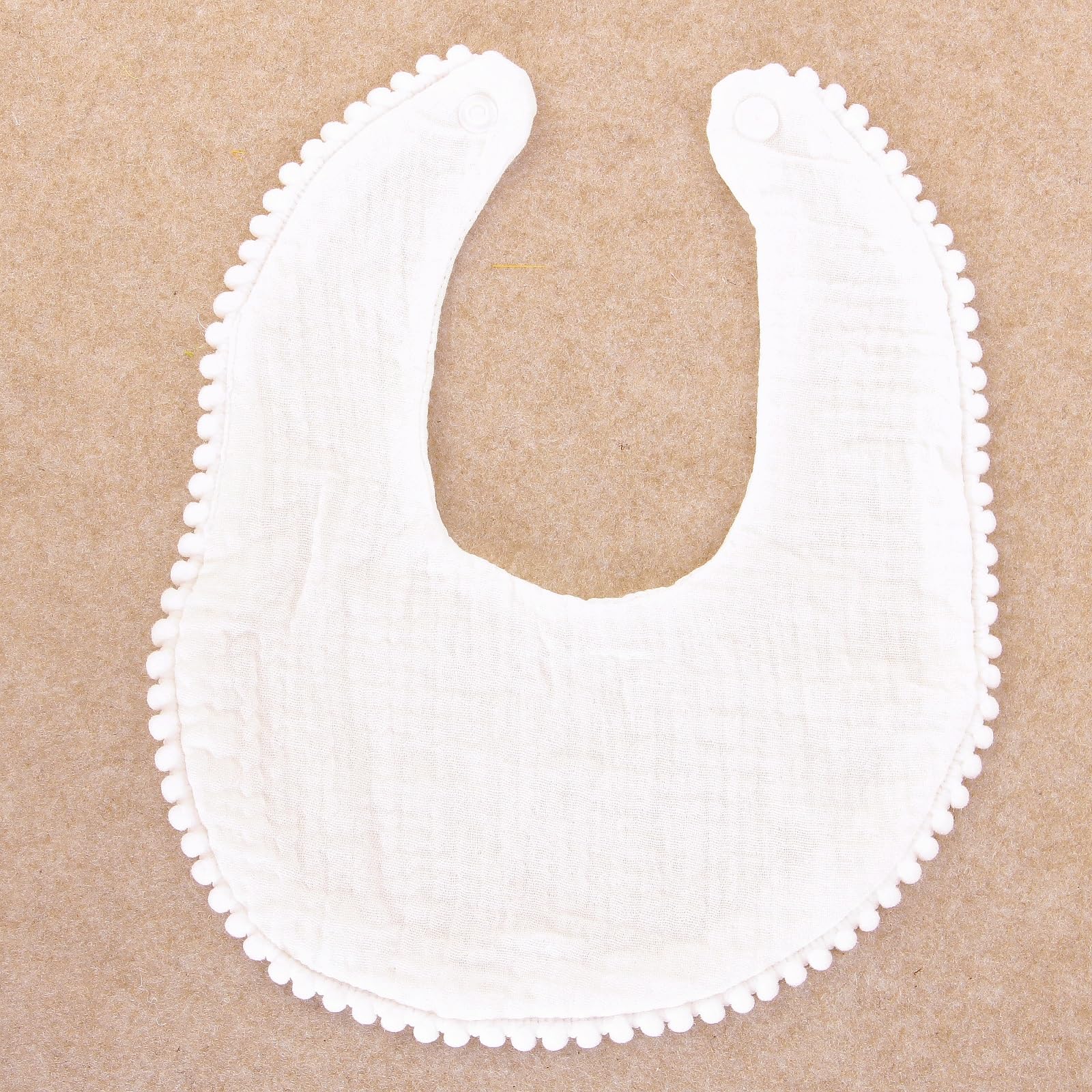 Nishine 6 Pack Muslin Baby Drooling Bibs for Unisex Boys & Girls - Cotton Absorbent Teething Bandana Bibs - White (6 Pack) - Image 3