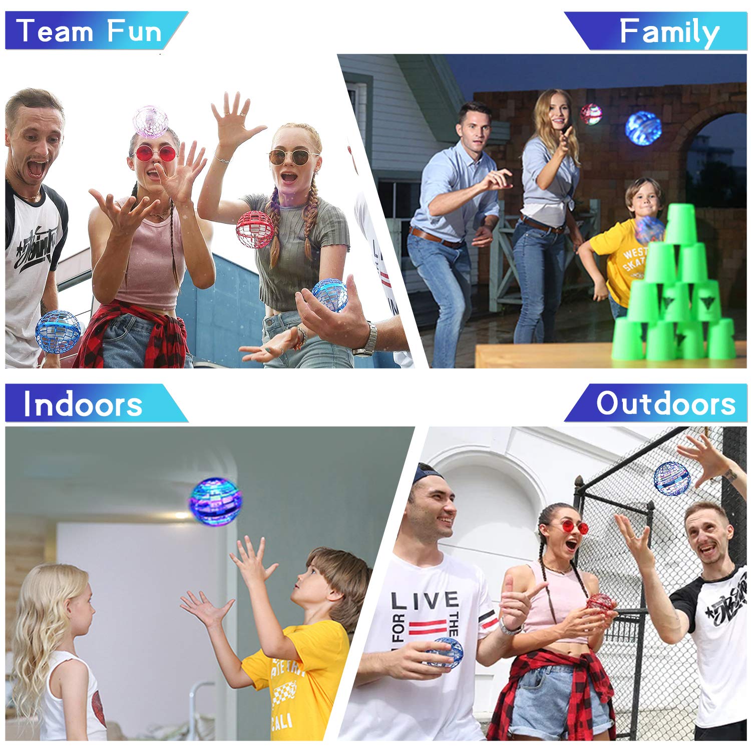 Flynova Pro Flying Ball Toy Hover Ball Flying Orb Hand Controlled Mini Drone For Kids