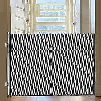 Vista 1 de Puerta retráctil para gatos y perros para interiores, para escaleras, sin perforación, valla antis, puertas de PVC para perros, para puertas