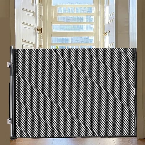 Puerta retráctil para gatos y perros para interiores, para escaleras, sin perforación, valla antis, puertas de PVC para perros, para puertas,