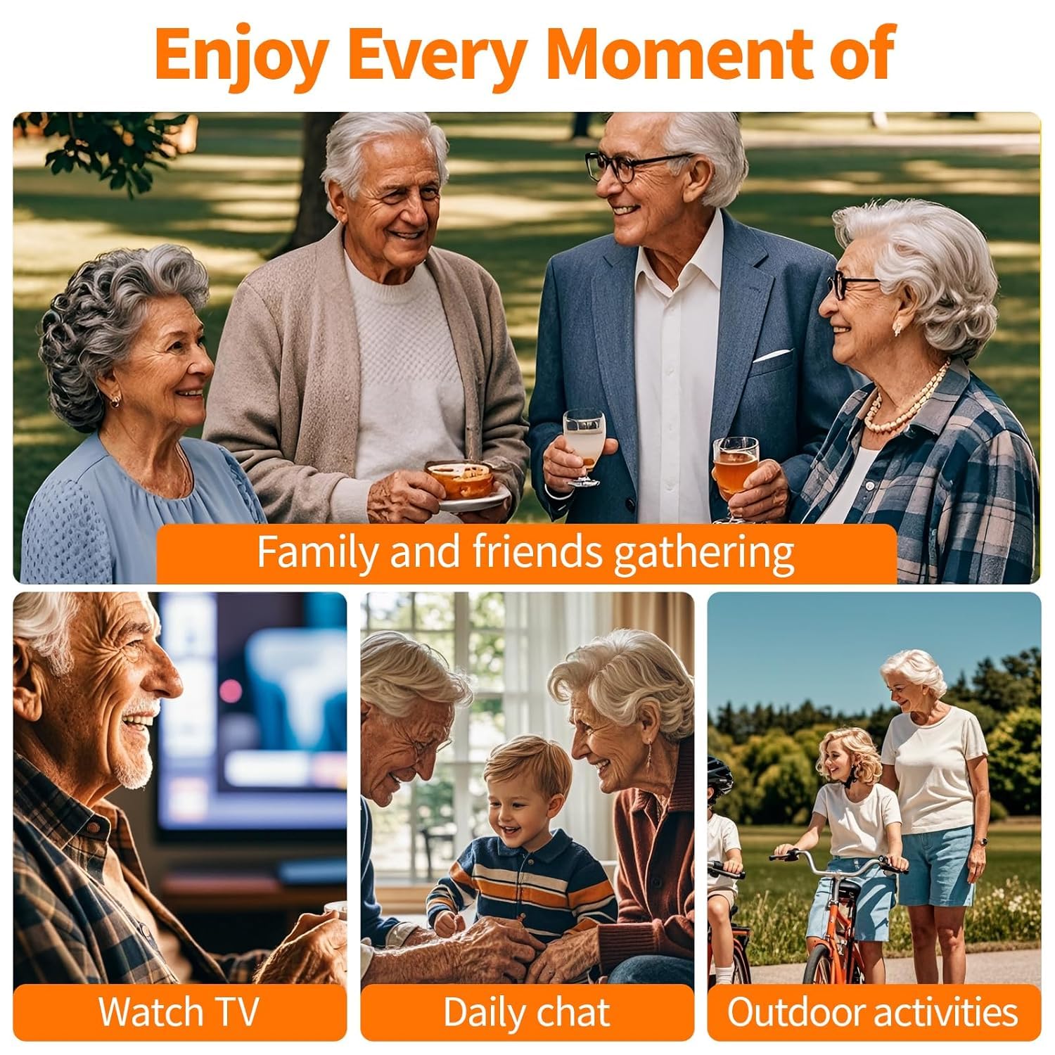 Hearing Aids for Seniors Rechargeable Invisible in The Ear Design with 24H Battery DSP Noise Reduction OTC Hearing Aids for Mild to Moderate Hearing Loss Control Not Amplifiers (B+R)